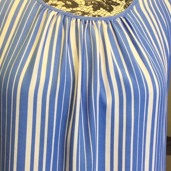 Used Jones NY Striped Blue/White Tank Top, 14 - Picture 4 of 8